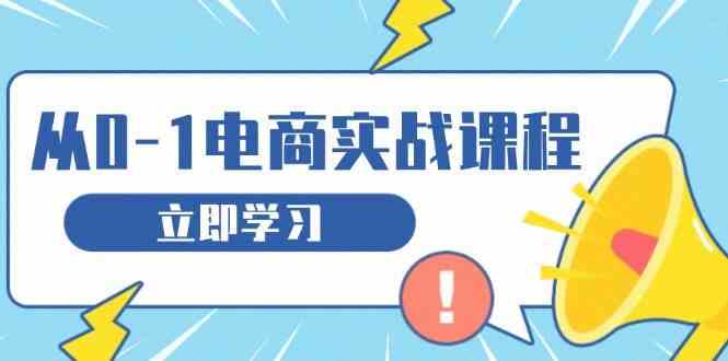 从零做电商实战课程，教你如何获取访客、选品布局，搭建基础运营团队