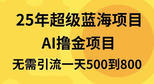 （13746期）25年超级蓝海项目一天800+，半搬砖项目，不需要引流